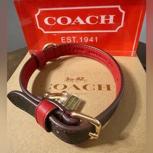 Coach Signature Monogram Dog Collar